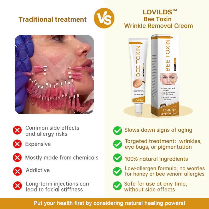 🐝🎁Made and Shipped from USA✨LOVILDS™ Bee Toxin Wrinkle Removal Cream-🔥LAST DAY 70% OFF